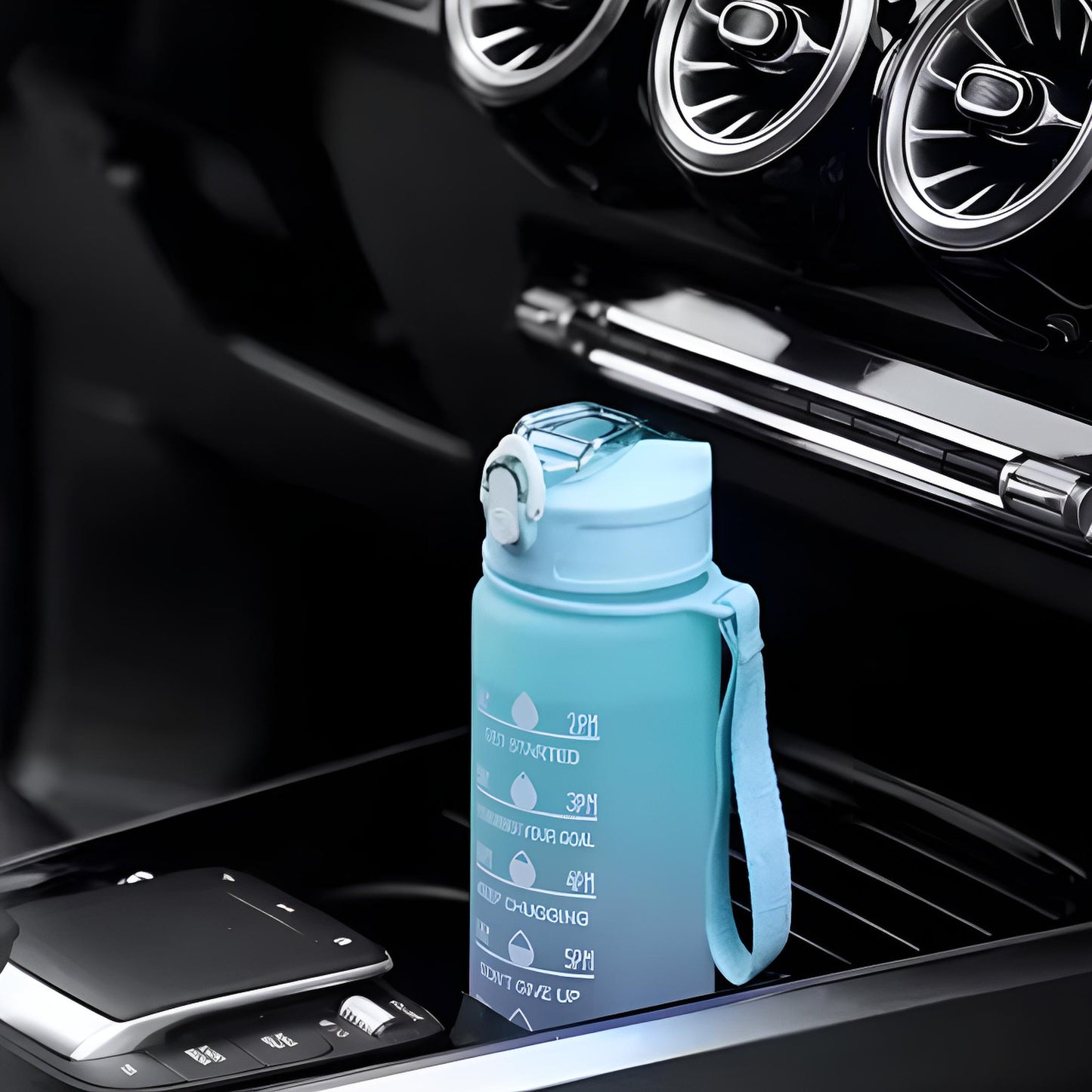 Garrafa de Água Esportiva 900ml – Motivacional, à Prova de Vazamento, Portátil para Fitness e Atividades ao Ar Livre, Sem BPA