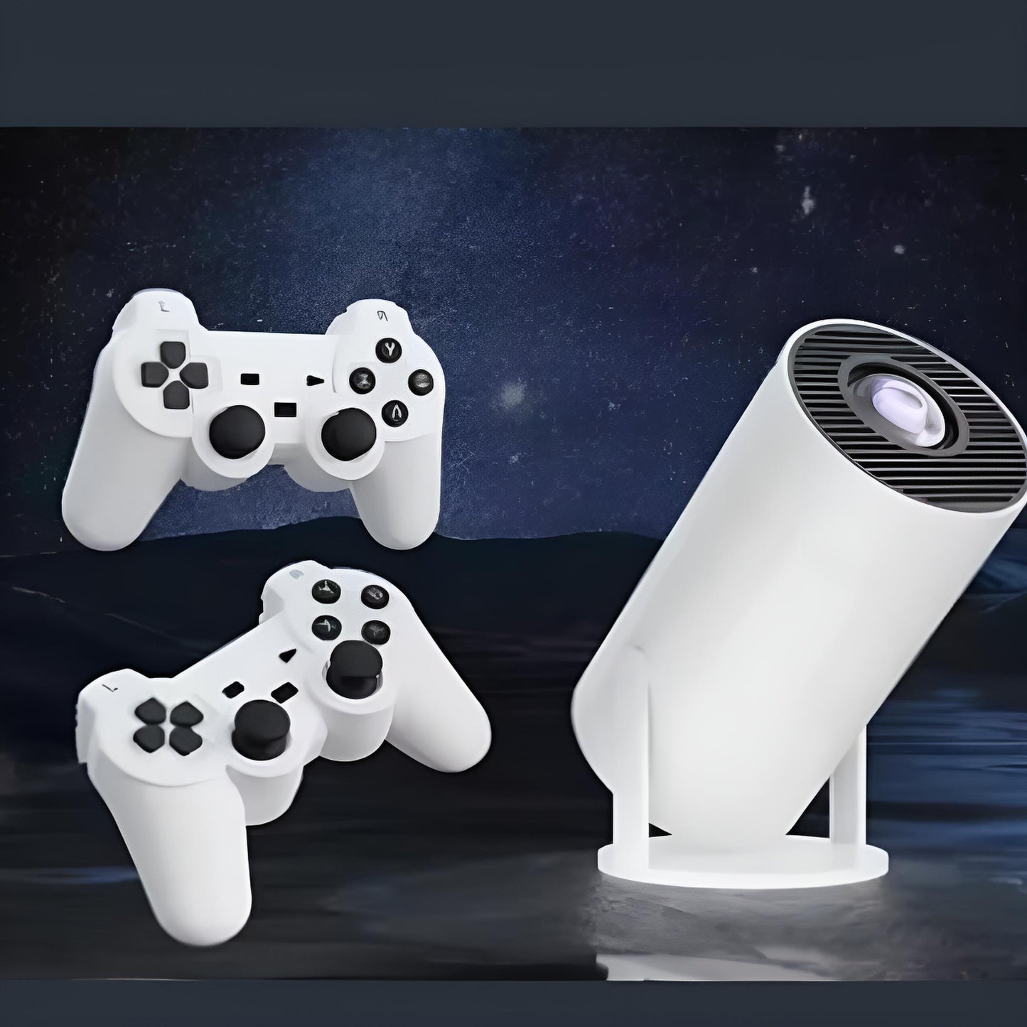 Projetor Inteligente + Consola Retro M300 MAX – Cinema & Jogos em Casa