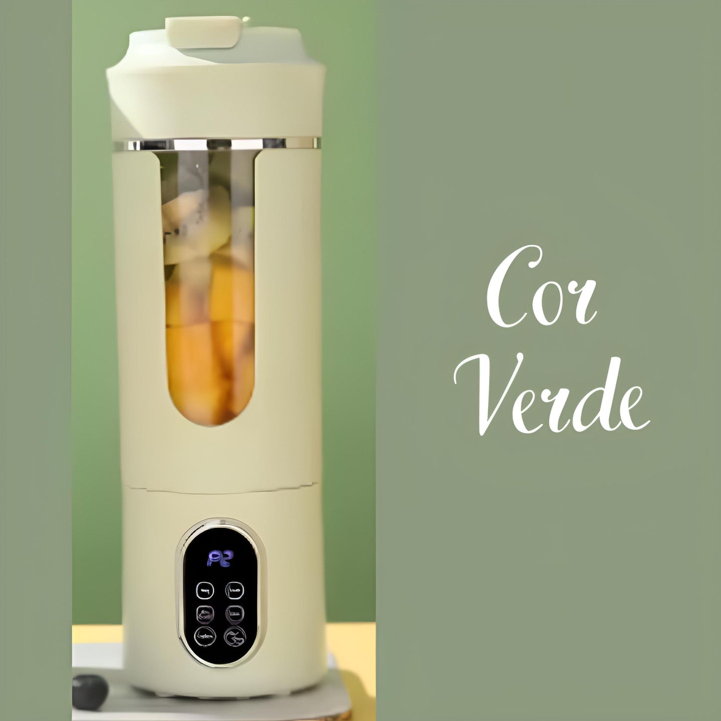 Liquidificador Portátil USB 530ml – Mini Blender Elétrico Recarregável 12 Lâminas