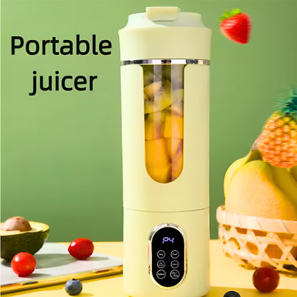 Liquidificador Portátil USB 530ml – Mini Blender Elétrico Recarregável 12 Lâminas
