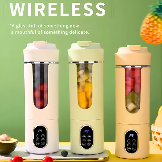 Liquidificador Portátil USB 530ml – Mini Blender Elétrico Recarregável 12 Lâminas