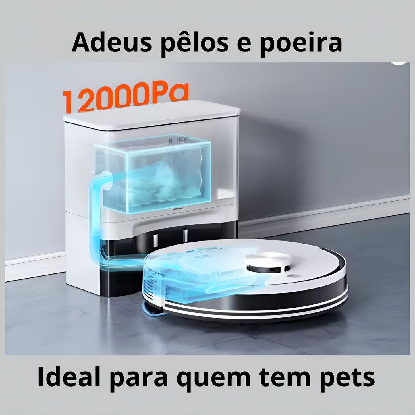 ILIFE Aspirador Robô A30 Pro – 5000Pa, Auto-esvaziamento e App